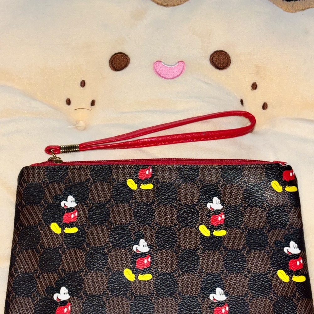Mickey Mouse Checkered Wristlet